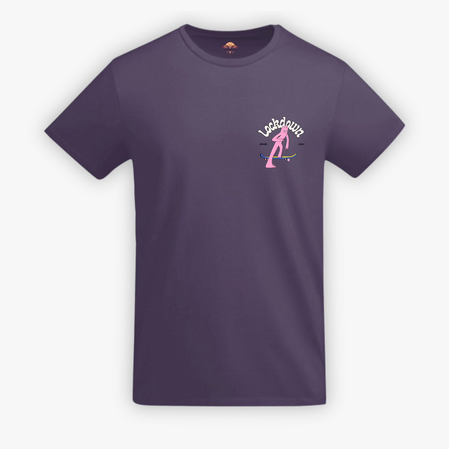 SKATE - t-shirt viola con stampa
