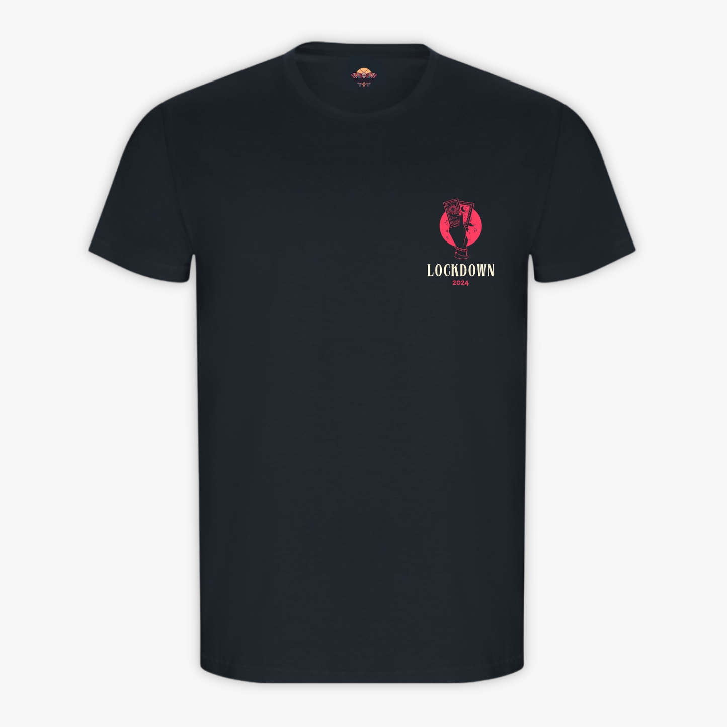 TAROCCHI - t-shirt ebano con stampa