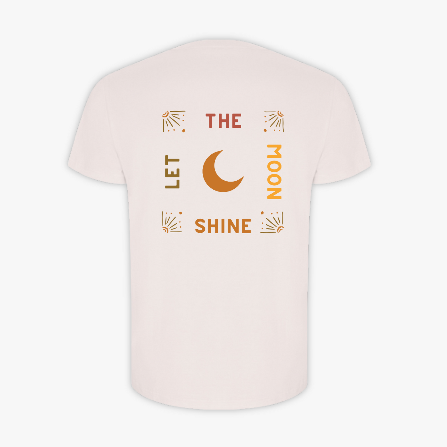 MOON - t-shirt bianco vintage con stampa