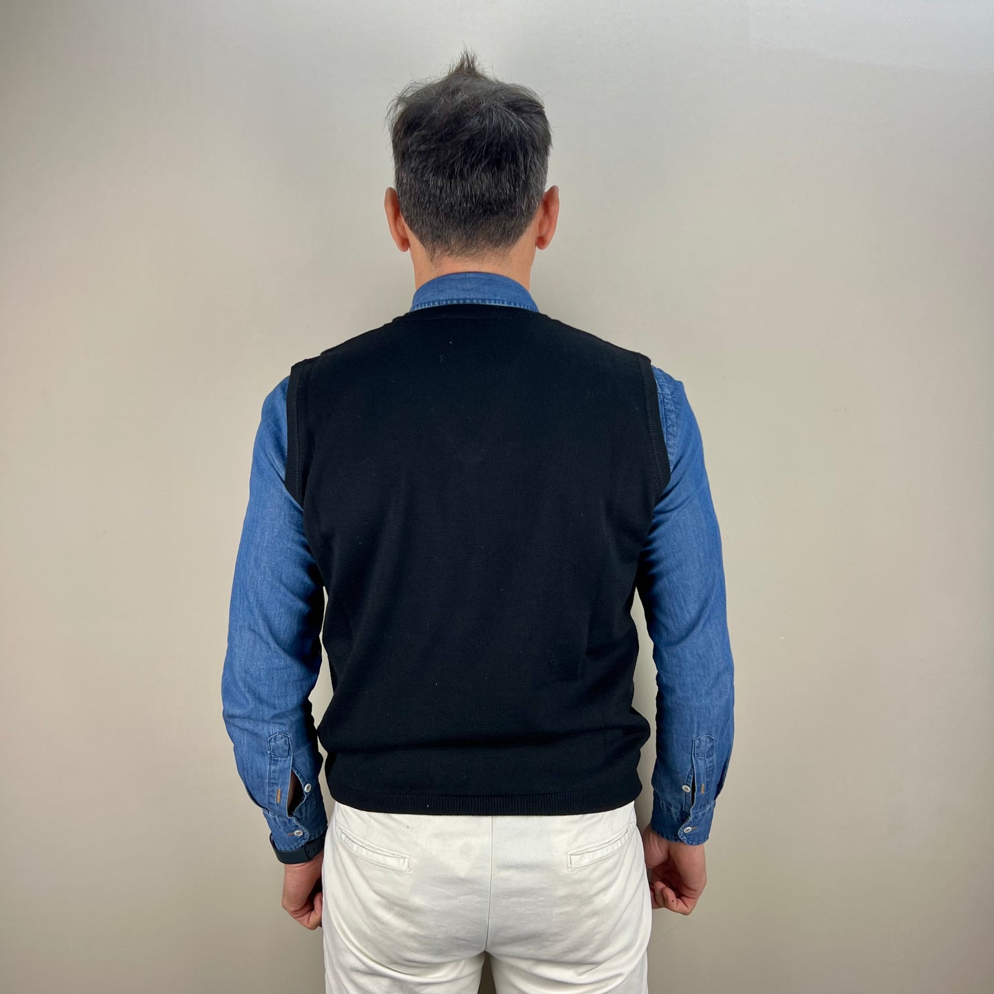 BARTOLI V – gilet misto lana scollo a V