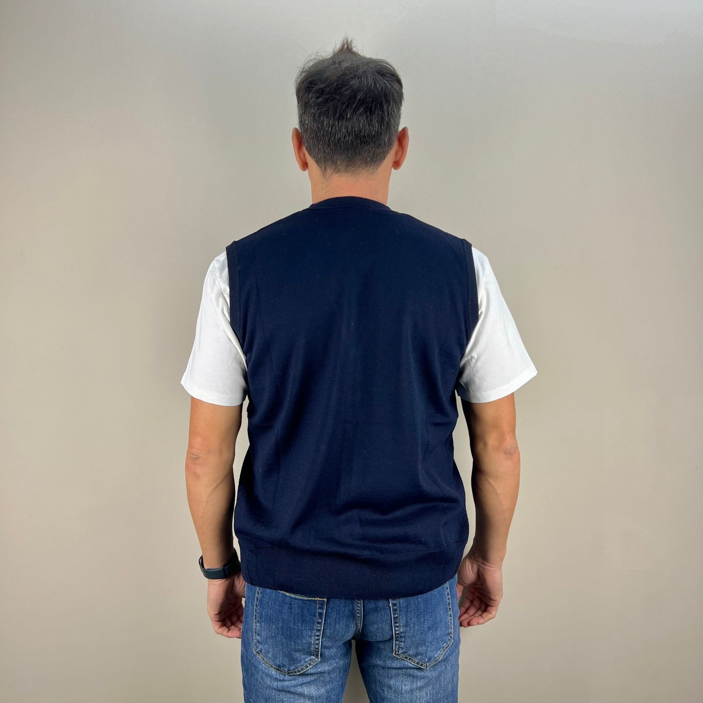 BARTOLI – gilet misto lana bottoni