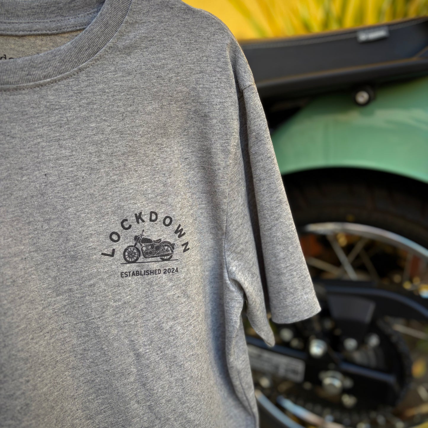 JOURNEY - t-shirt grigia heavy con stampa