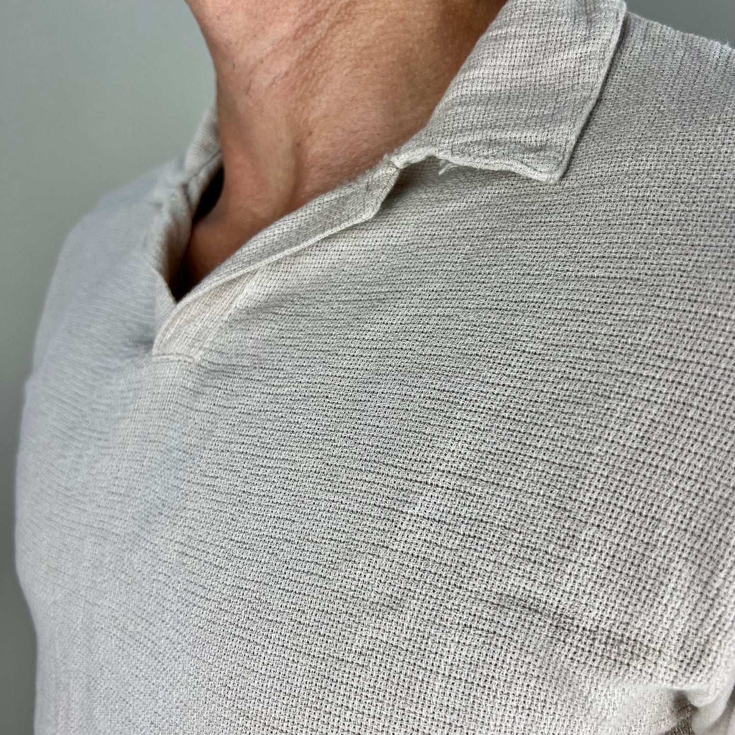 MARTIN - polo misto lino
