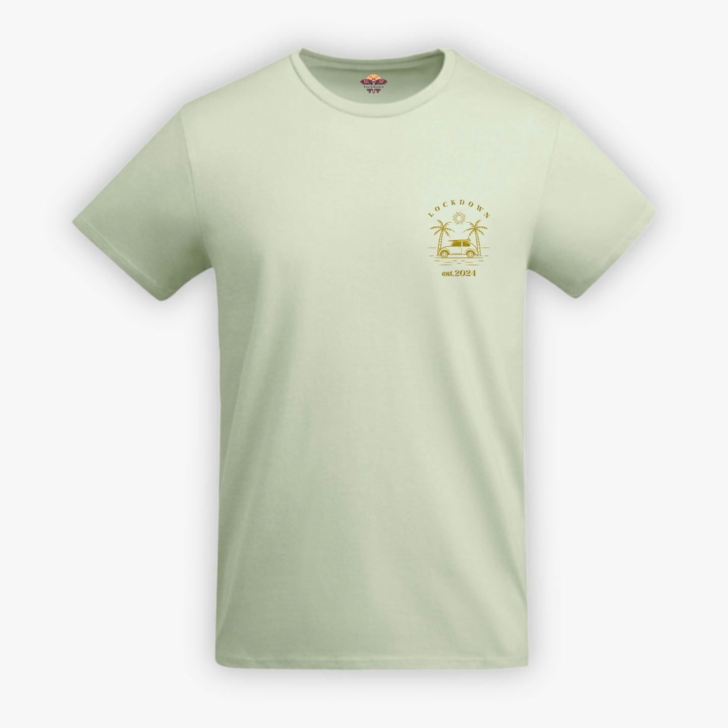 LESS STRESS - t-shirt verde menta con stampa