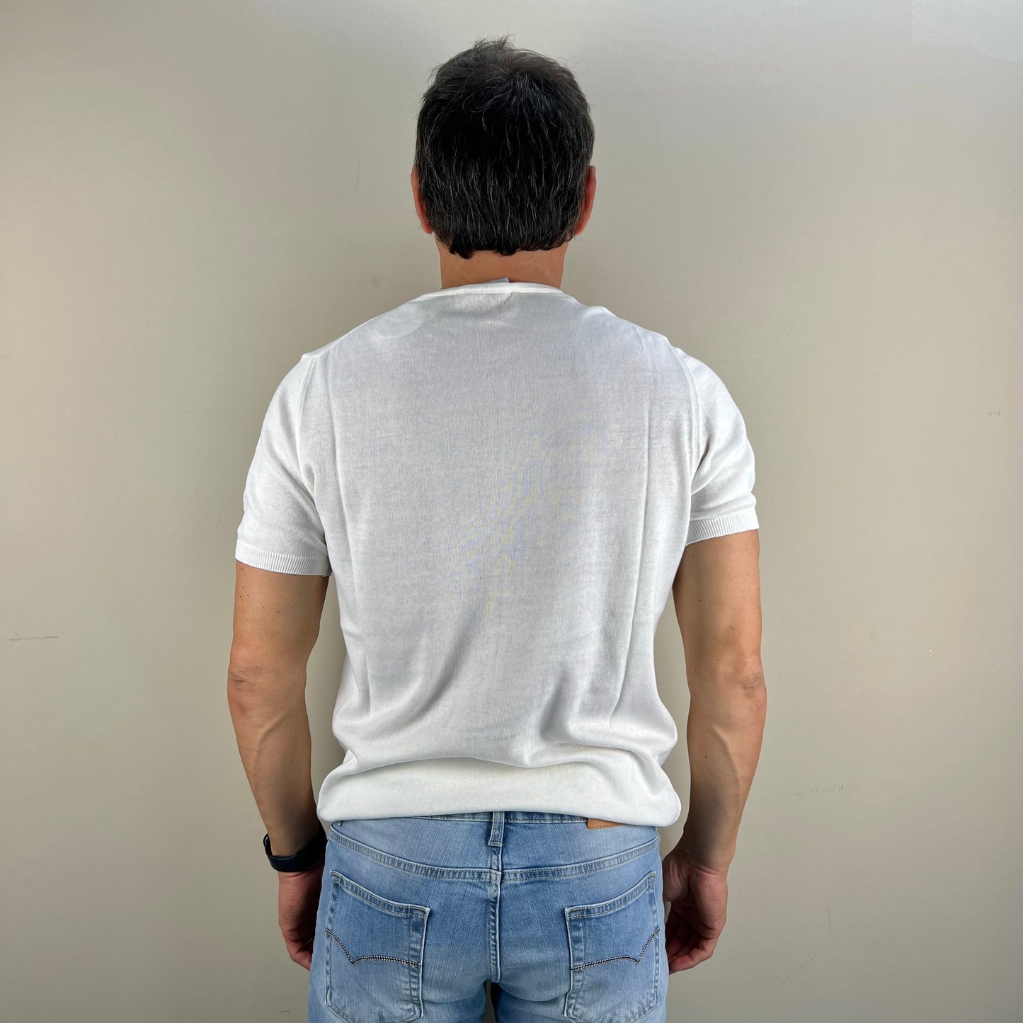 ISACK - t-shirt in maglia sartoriale