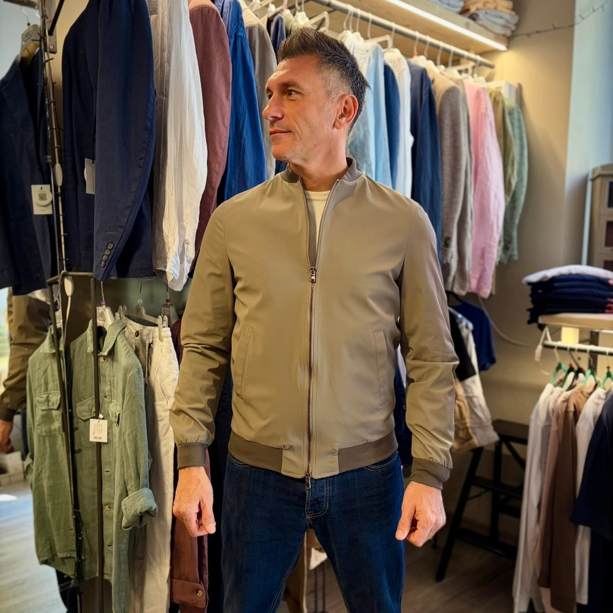 TOP PLAYER BOMBER - giacca sartoriale leggera no stiro