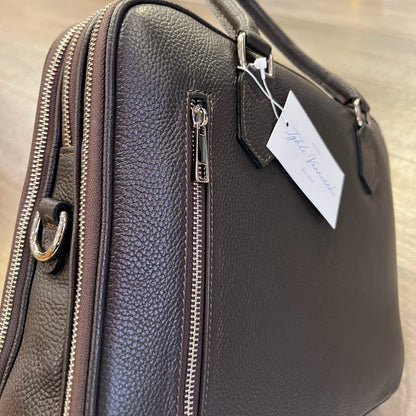 LAKELAND - borsa lavoro testa di moro vera pelle