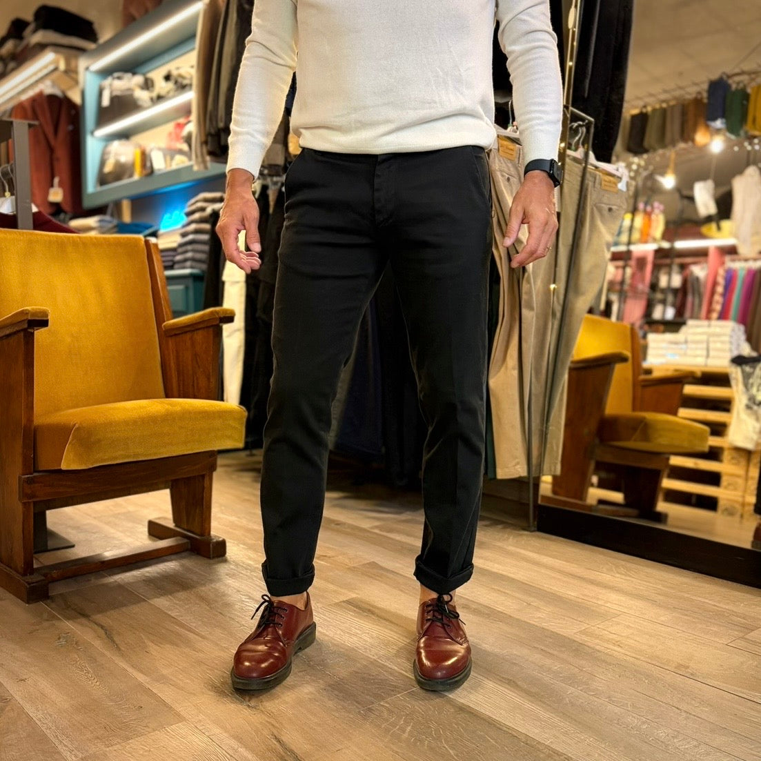 CESAR – pantalone chino nido d’ape sartoriale