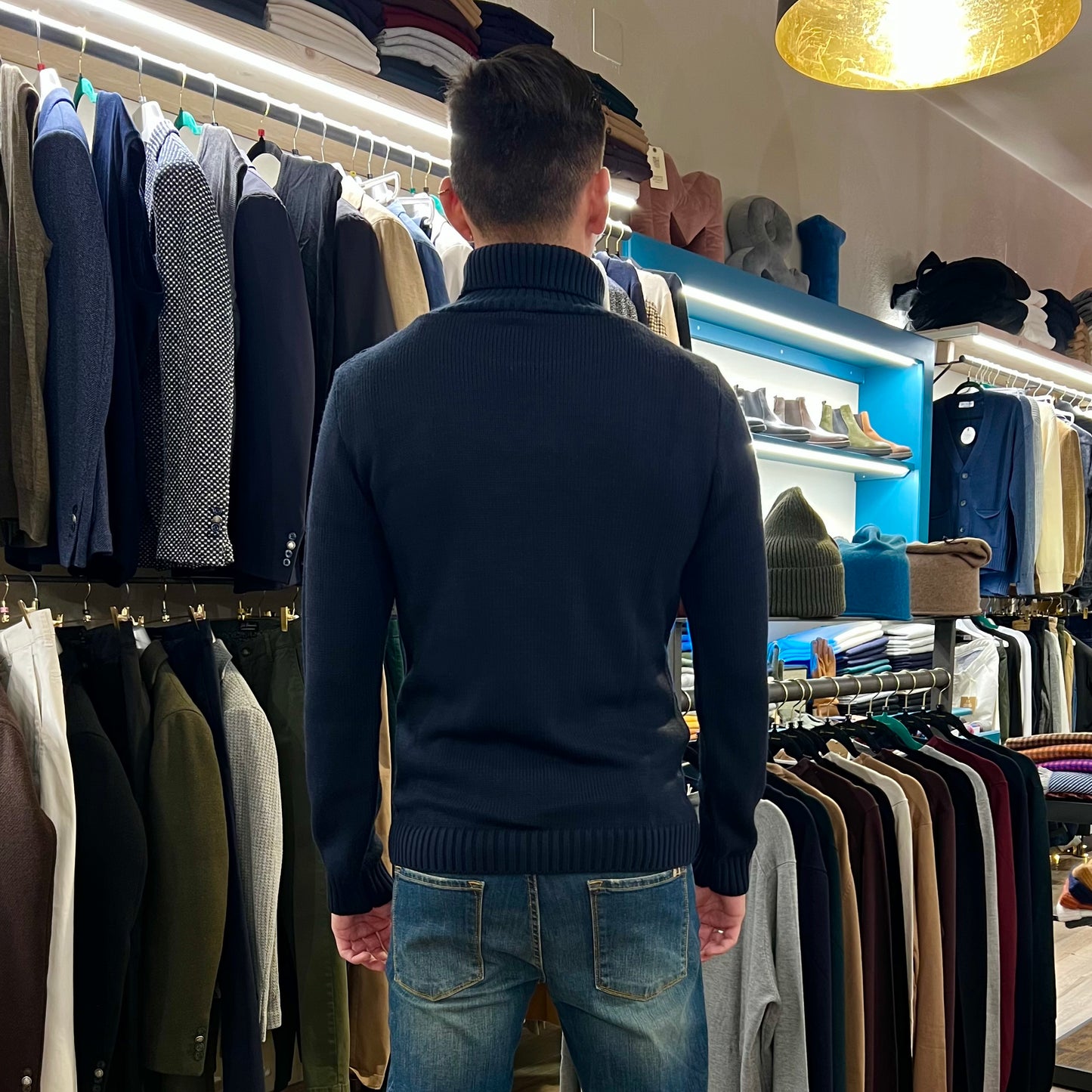 BUFFON – maglione collo alto trecciato