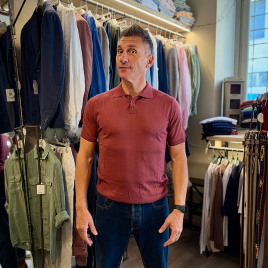 NICK - polo in maglia sartoriale bottoni