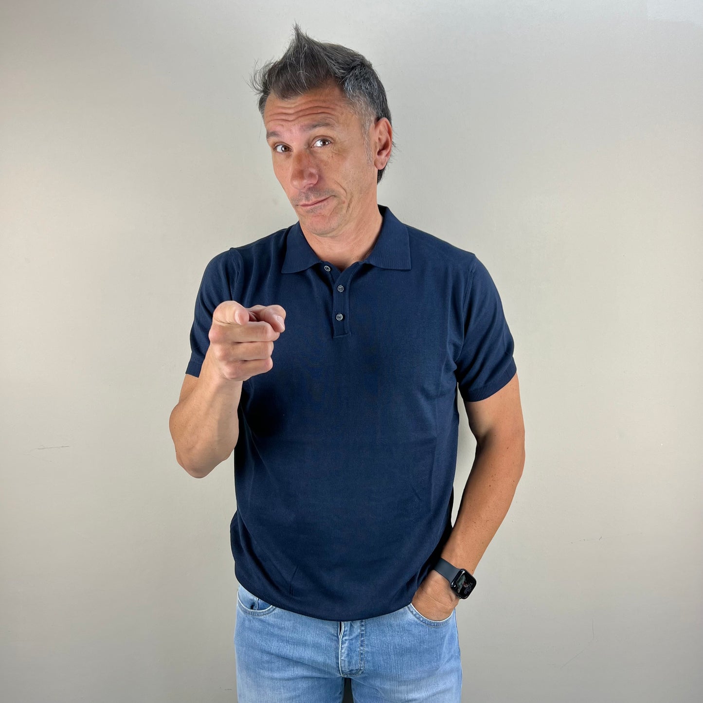 NICK - polo in maglia sartoriale