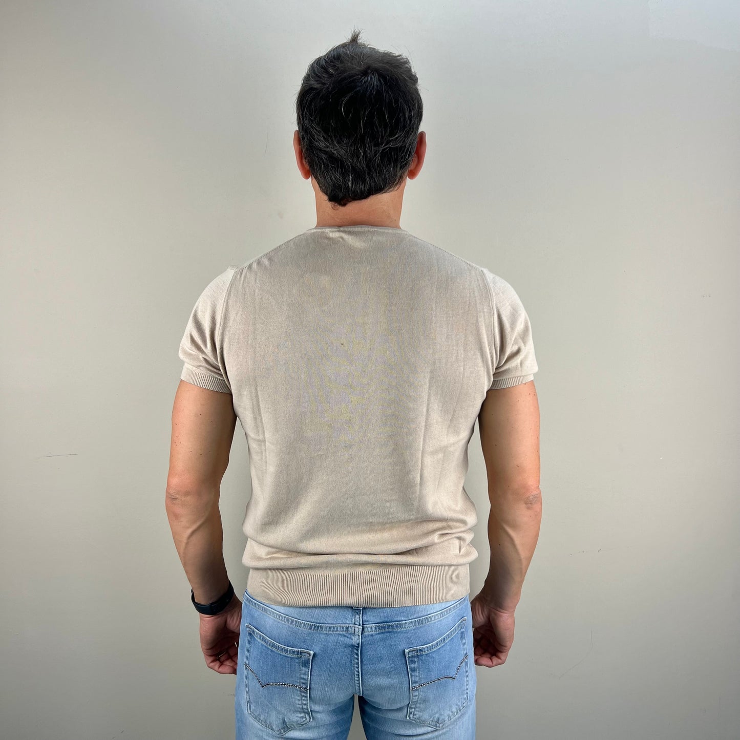ISACK - t-shirt in maglia sartoriale