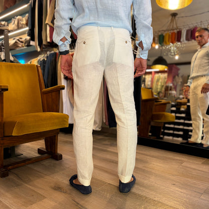 MOU - pantalone lino sartoriale