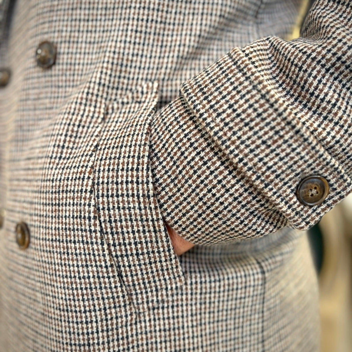 WINSTON - cappotto pied de poule lana sartoriale