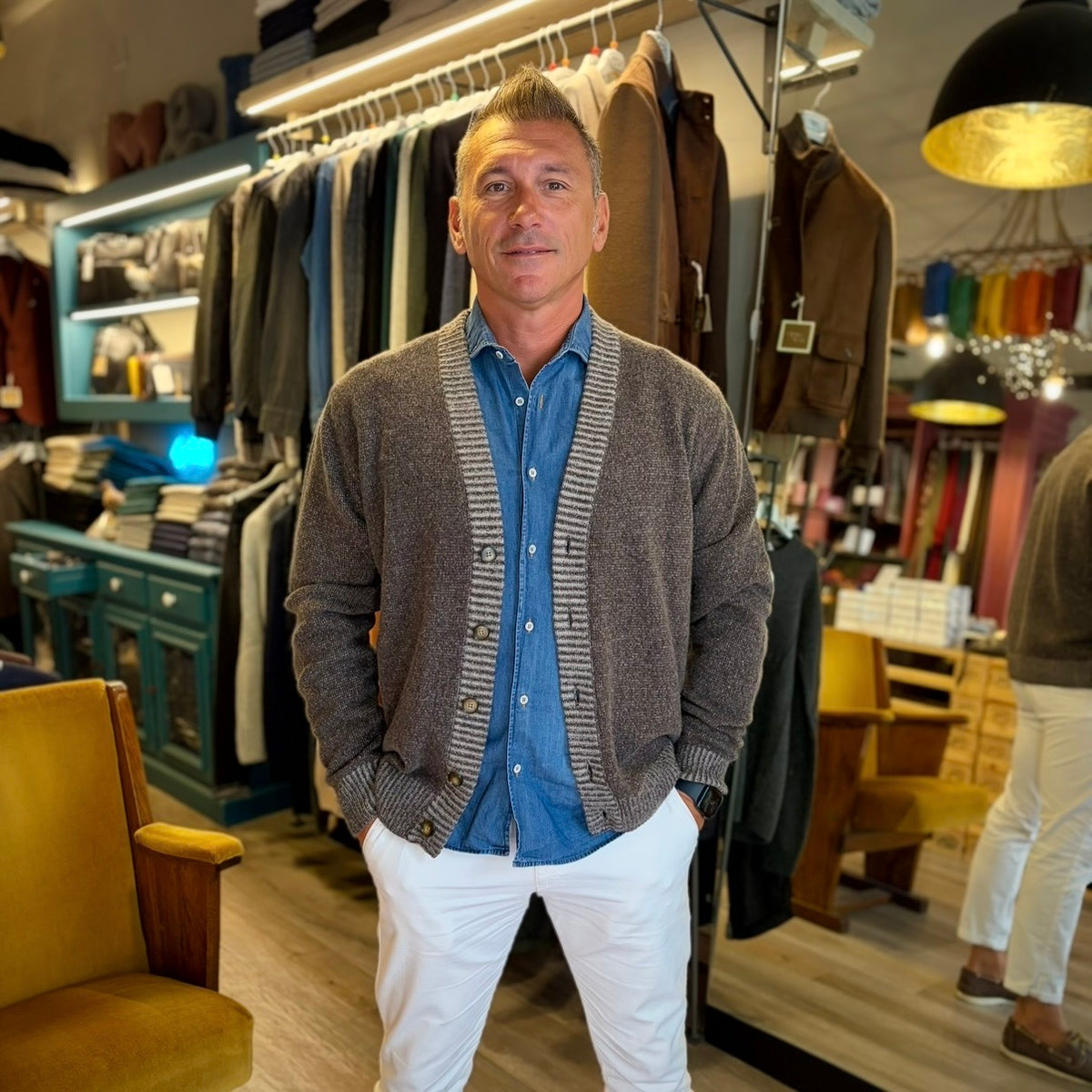 GEOFF – cardigan lana sartoriale