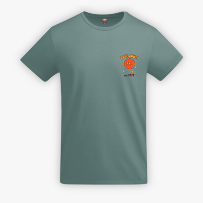BASKET - t-shirt turchese scuro con stampa