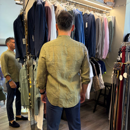 MOU KOREANA - camicia lino sartoriale koreana