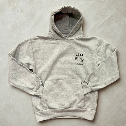 NORMAL IS BORING - felpa cappuccio grigia