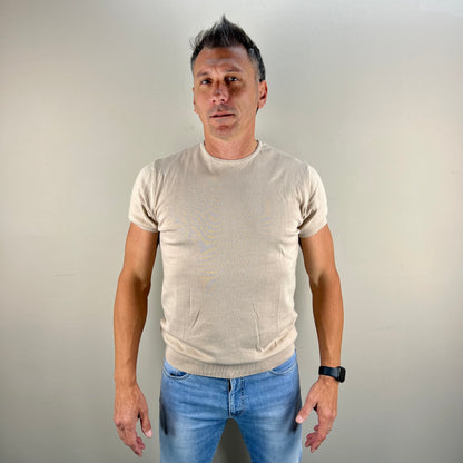 ISACK - t-shirt in maglia sartoriale