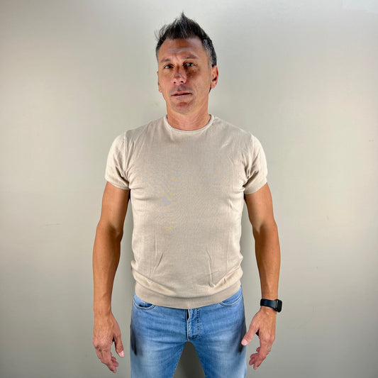 ISACK - t-shirt in maglia sartoriale