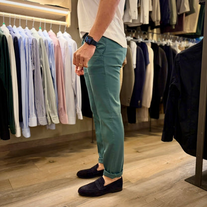 CESAR LIGHT – pantalone chino nido d’ape sartoriale