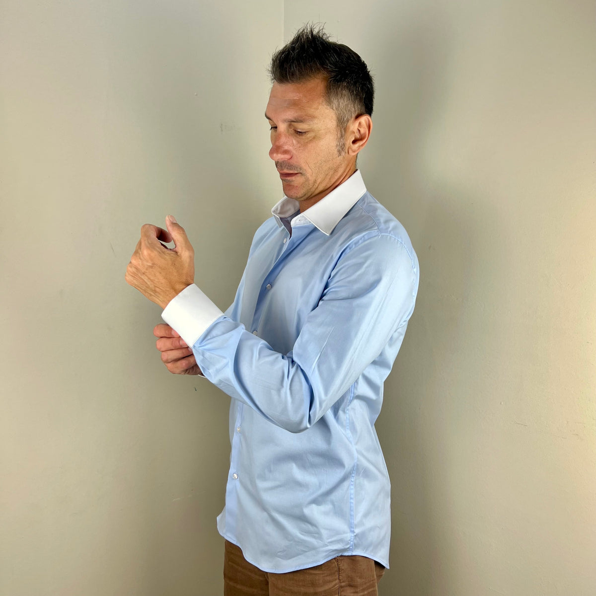 ICON LEGEND – camicia sartoriale bicolor