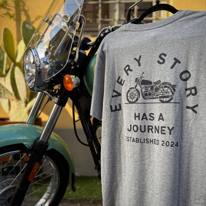 JOURNEY - t-shirt grigia heavy con stampa