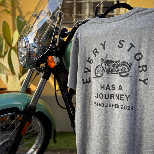 JOURNEY - t-shirt grigia heavy con stampa