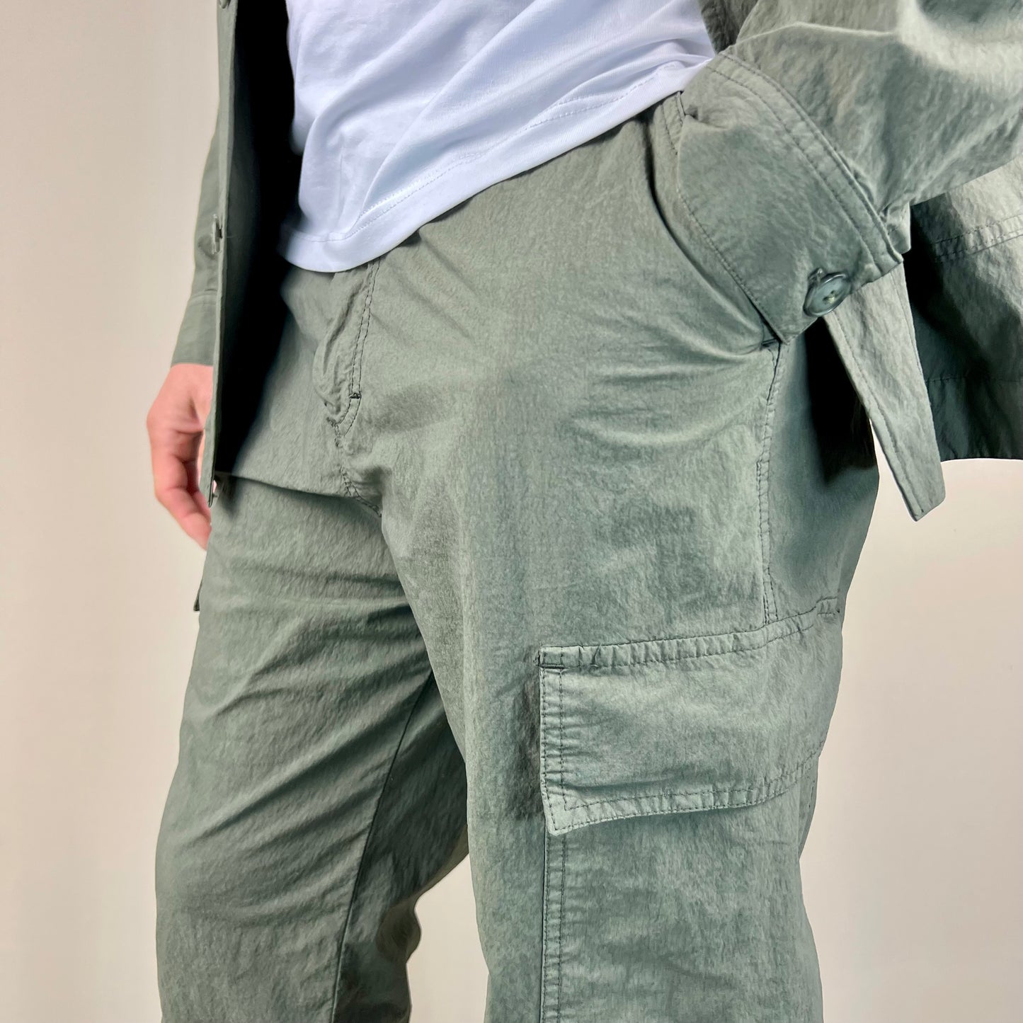KLOPP – pantalone stone cargo sartoriale loose fit