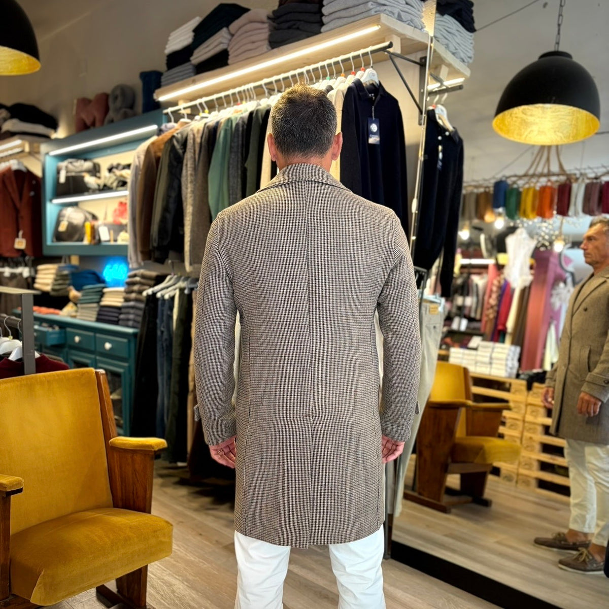 WINSTON - cappotto pied de poule lana sartoriale