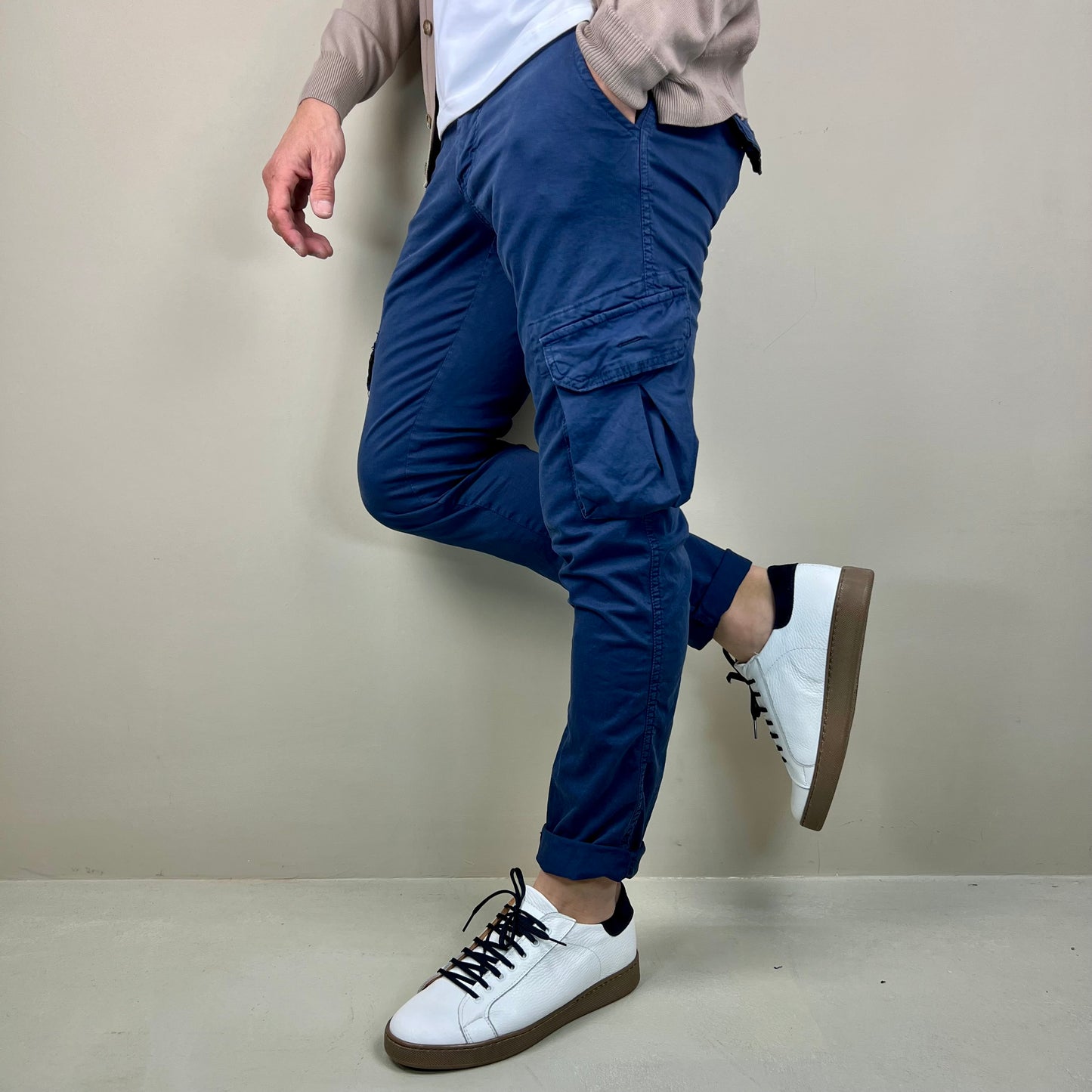 TRAPATTONI – pantalone cargo sartoriale leggero