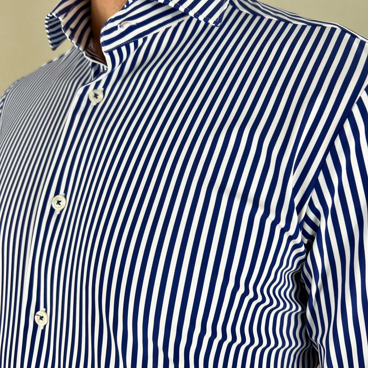 TOP PLAYER PROFESSIONAL RIGHE LARGHE – camicia eco anti-stiro a righe