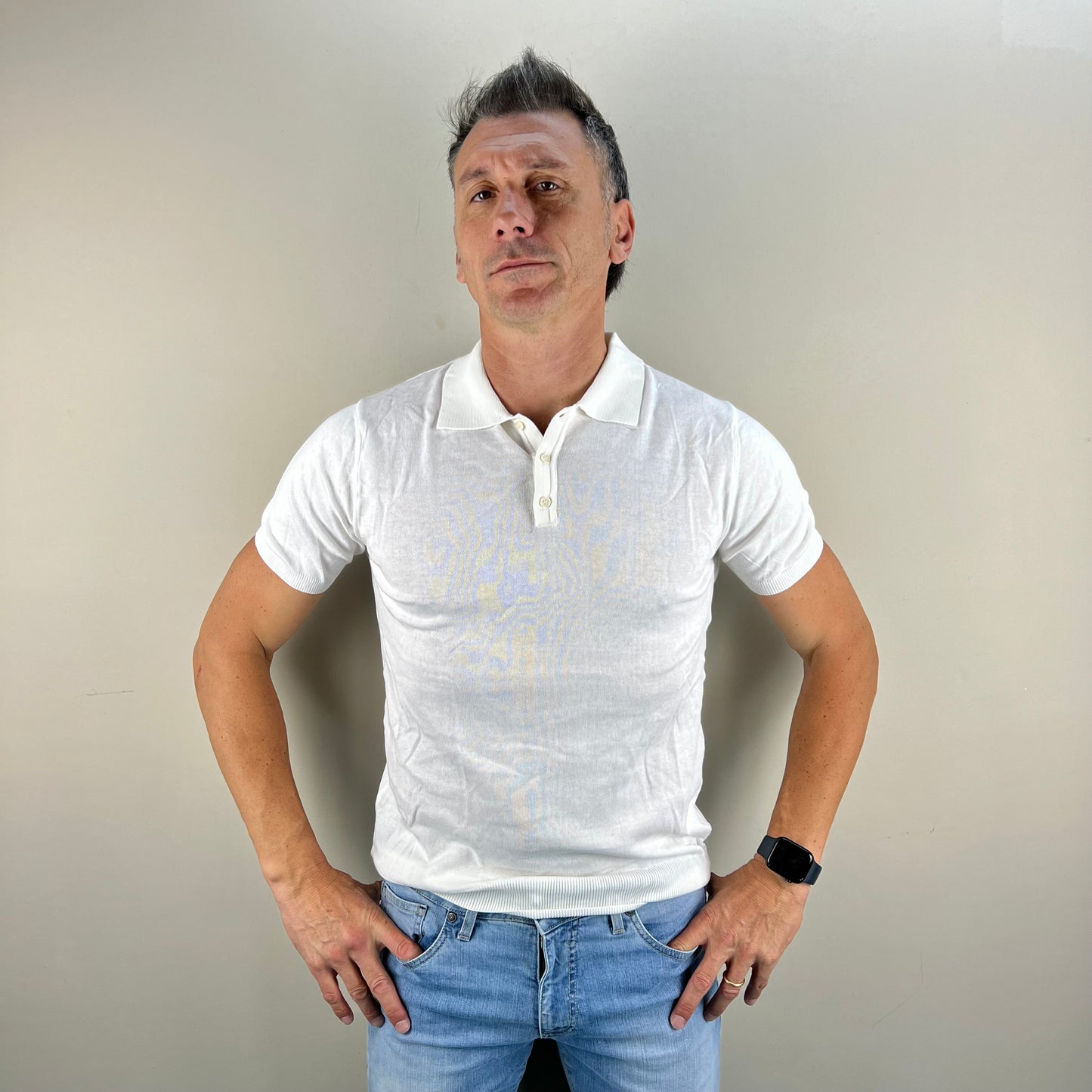 NICK - polo in maglia sartoriale