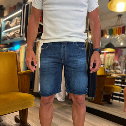 HOLLY - bermuda jeans scuro
