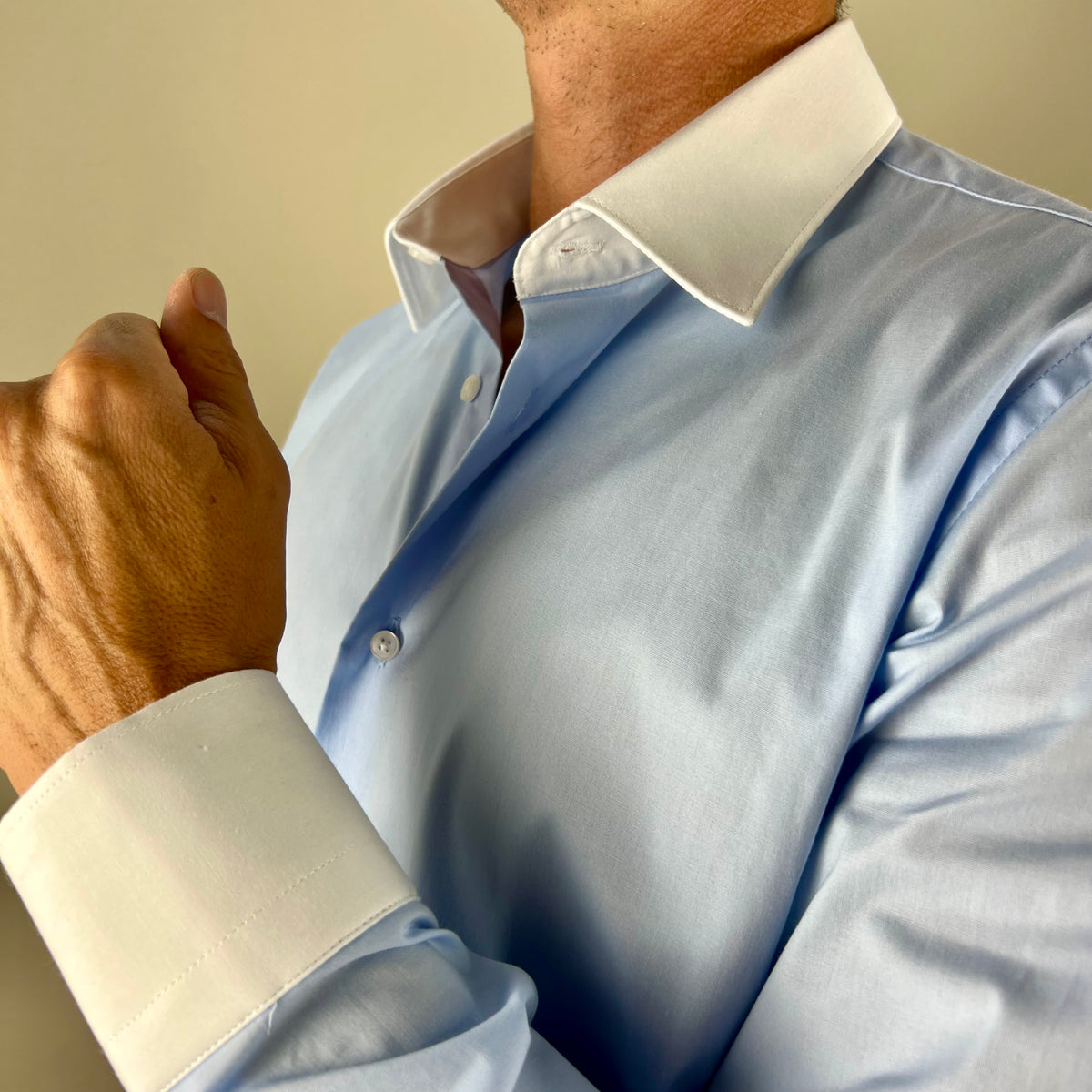 ICON LEGEND – camicia sartoriale bicolor