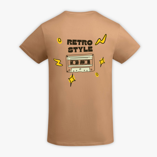 RETRO STYLE - t-shirt arancio con stampa