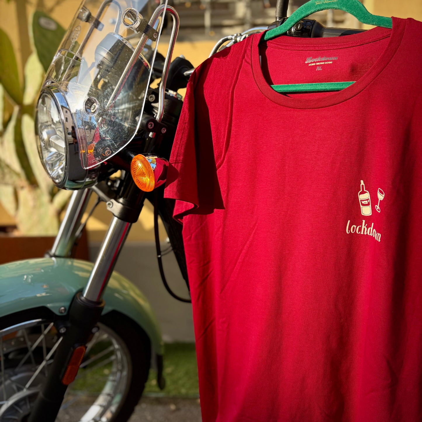 VINO&CHIACCHIERE - t-shirt bordeaux con stampa