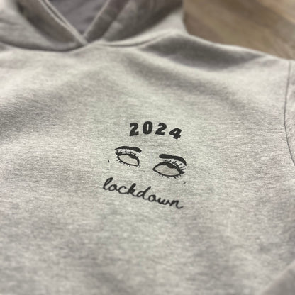 NORMAL IS BORING - felpa cappuccio grigia