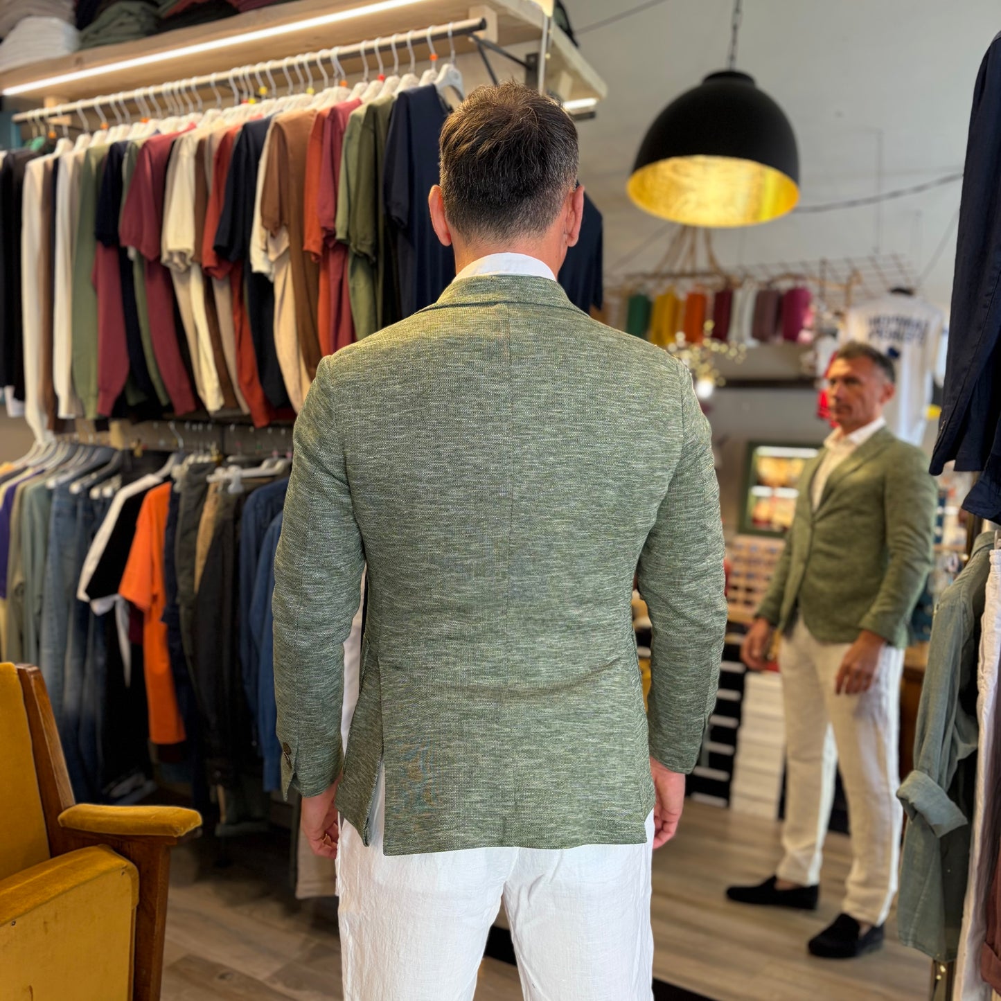 DORA – giacca sartoriale misto lino con trama