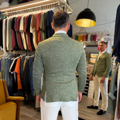 DORA – giacca sartoriale misto lino con trama