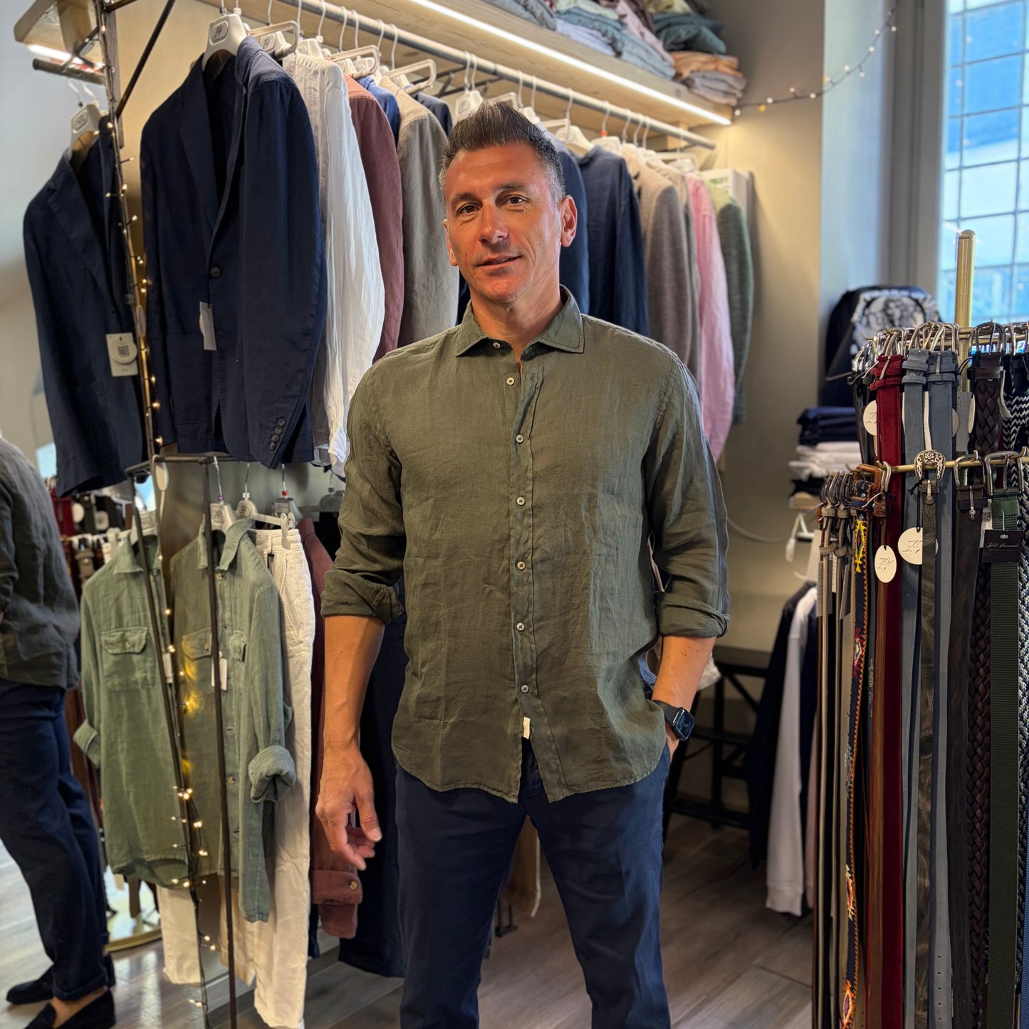 MOU - camicia lino sartoriale