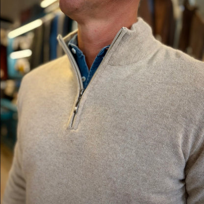 MANCINI ZIP  – maglione cashmere sartoriale