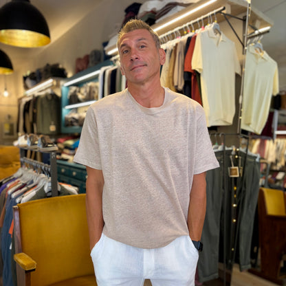 MOU - t-shirt lino sartoriale