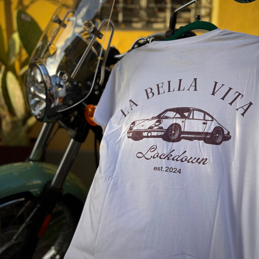 LA BELLA VITA - t-shirt bianca con stampa