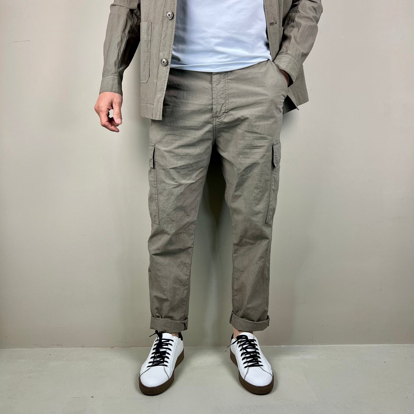 KLOPP – pantalone stone cargo sartoriale loose fit