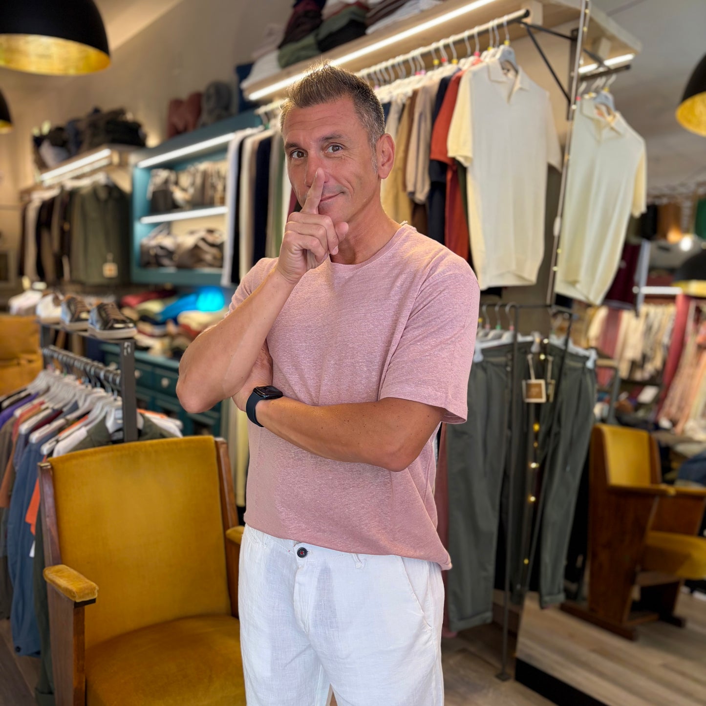 MOU - t-shirt lino sartoriale