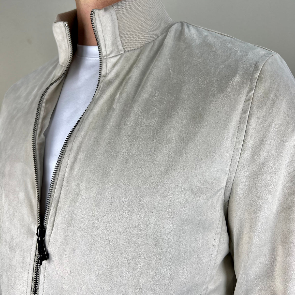 CAGNI - giacca scamosciata sartoriale leggera
