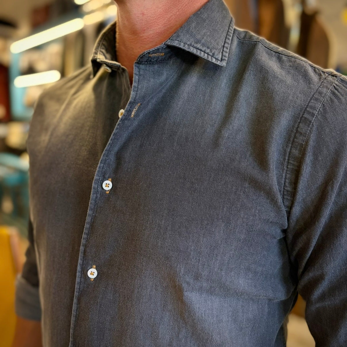 ICON MAN – camicia jeans sartoriale