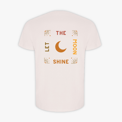 MOON - t-shirt bianco vintage con stampa
