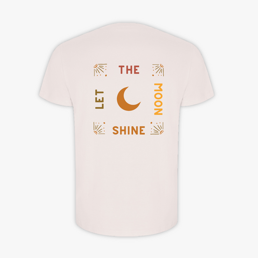 MOON - t-shirt bianco vintage con stampa